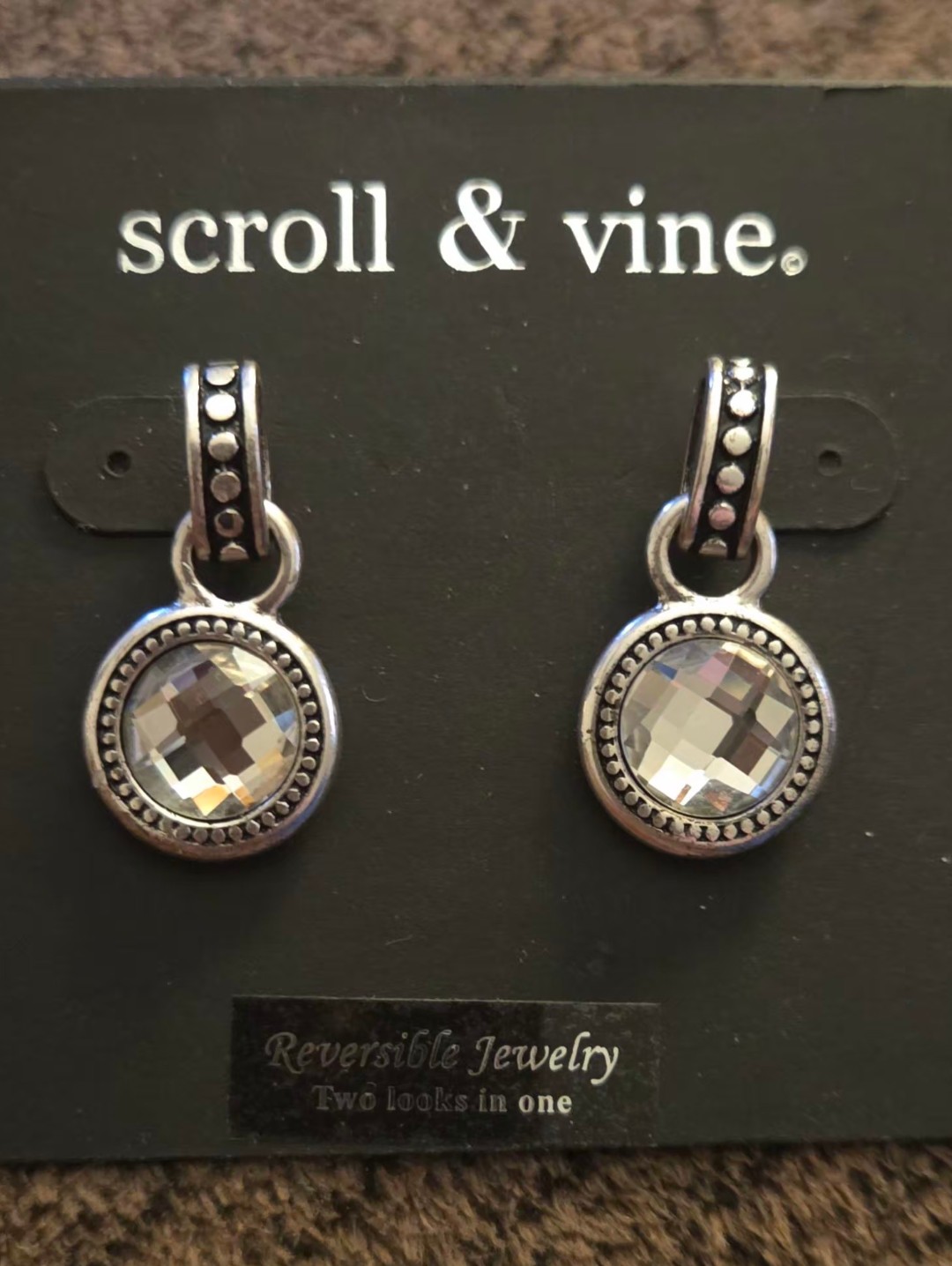 SilverTone Reversible Earrings